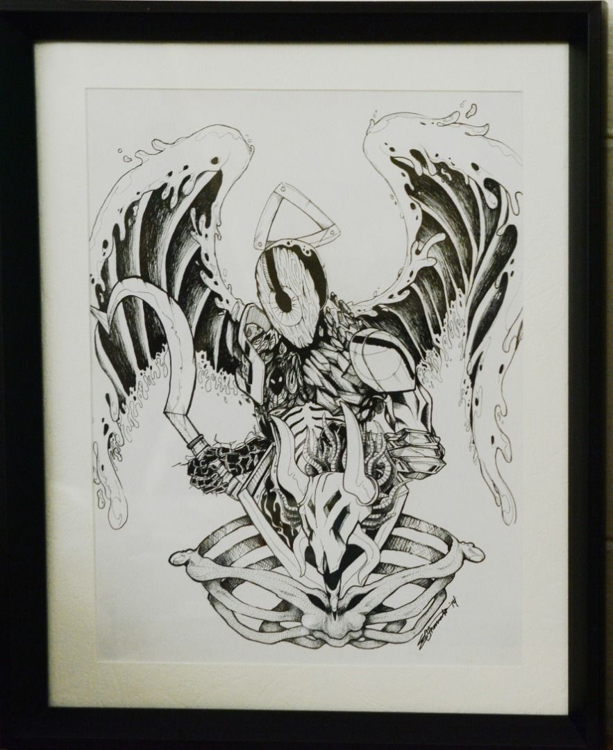 INK ART - The Elemental (Category: Art & Prints) located in Santa Rosa. Submitted by shop_by_terri (Listing ID 1461639208, Image 1). Description: - Unique framed ink drawing - Ideal for collectors of unique art - 15 in x 12 in.