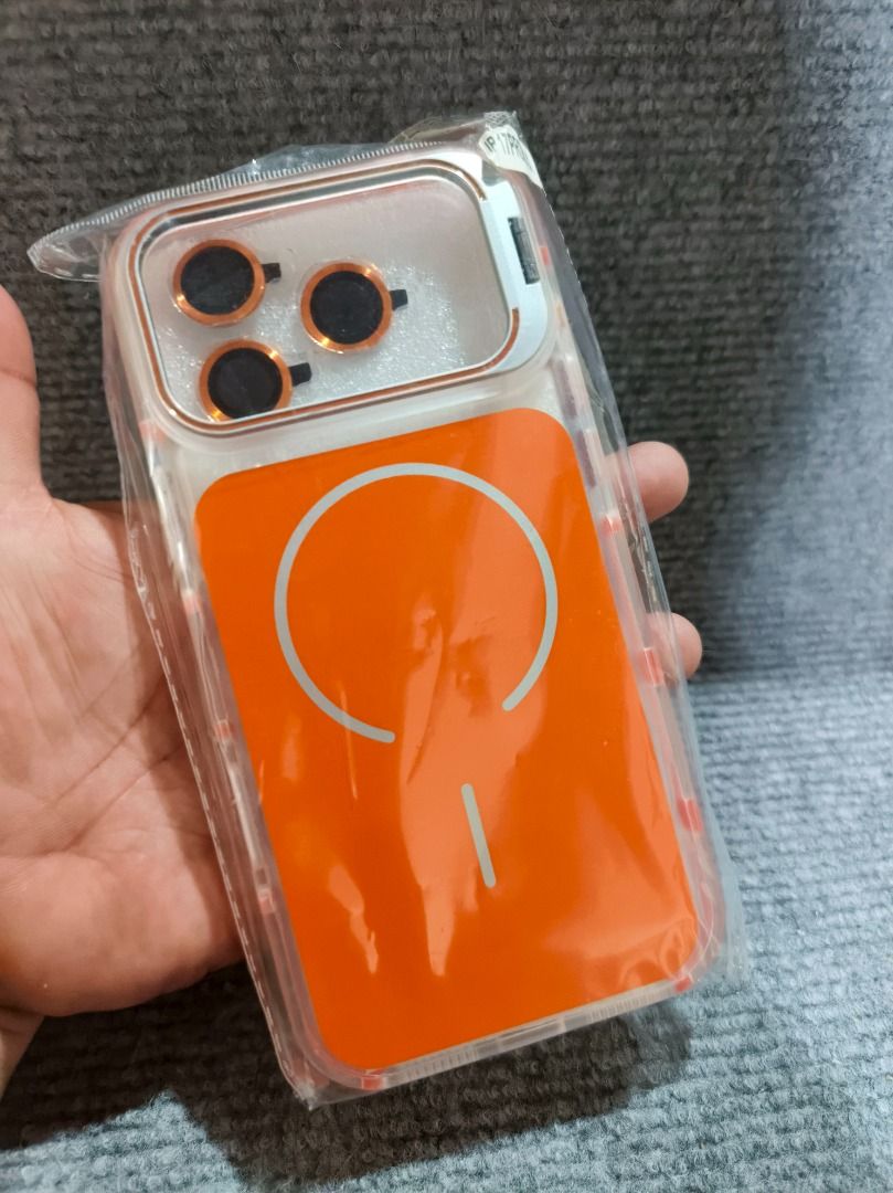 Iphone17 Promax casing (Category: Cases & Sleeves) located in San Leonardo. Submitted by burgossanleonardo.12345 (Listing ID 1461712814, Image 2). Description: For iphone17 promax Brand new Orange color.