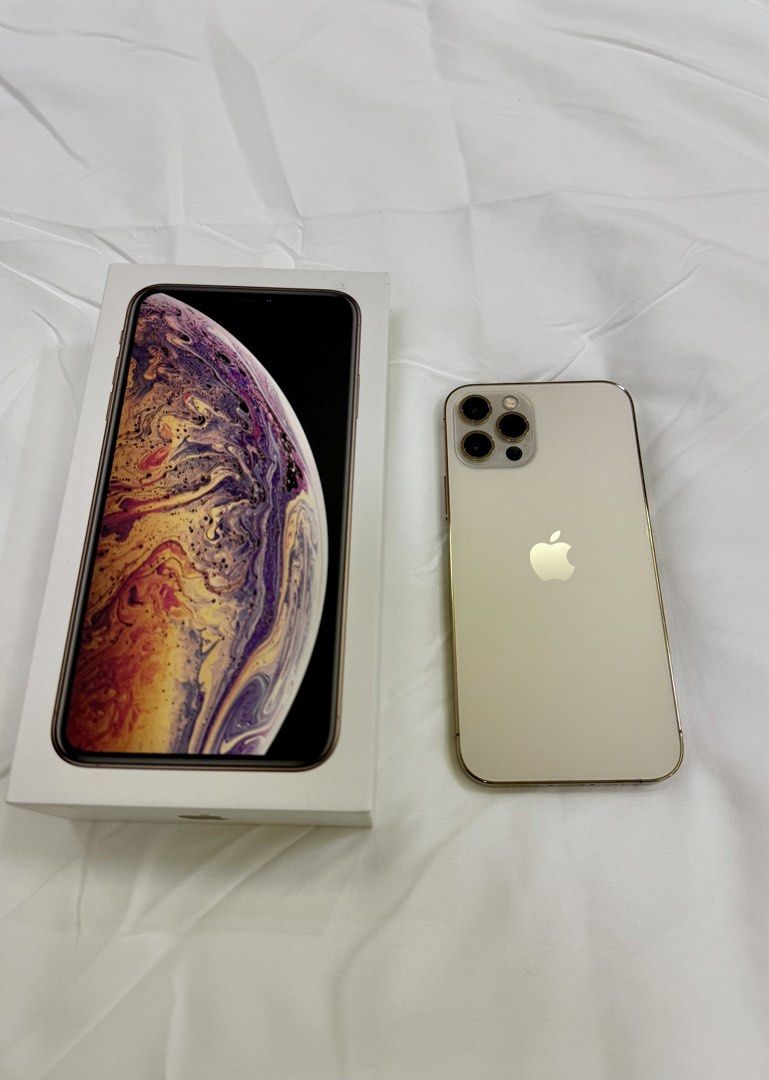 iPhone 12 Pro 256GB (Category: iPhone 11 Series) located in Paranaque City. Submitted by traceywhitney (Listing ID 1461759696, Image 1). Description: iPhone 12 Pro 256GB — Gold Condition: * Used but well-maintained * No scratches or dents * Fully functional * Battery Health: 68% * Repair History: Battery has been replaced; “Service” appears under Parts & Service History. Battery health is currently 68%. * Face ID / cameras / speakers / buttons al