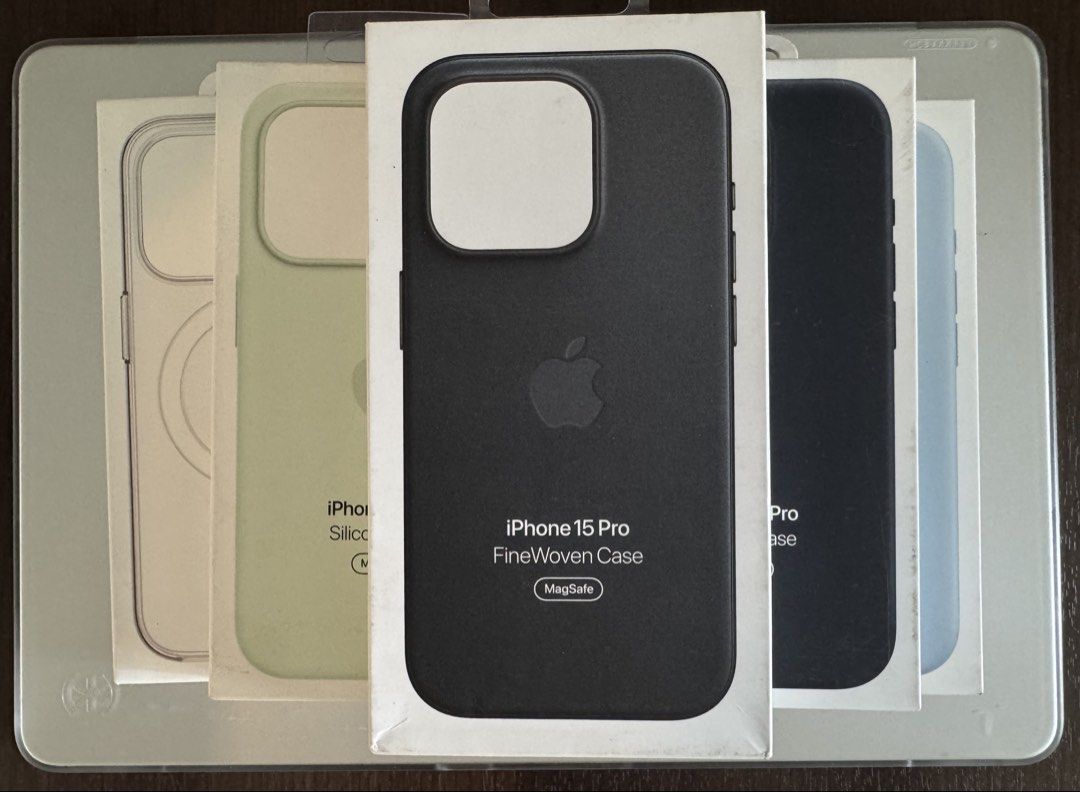 iPhone 15 Pro Cases (Category: Cases & Sleeves) located in Manila. Submitted by isotonic (Listing ID 1461639489, Image 1). Description: For iPhone 15 Pro Brand new! Available cases Clear Case Finewoven Black Mulberry Silicone Dark Blue Teal Light Pink Sunshine .