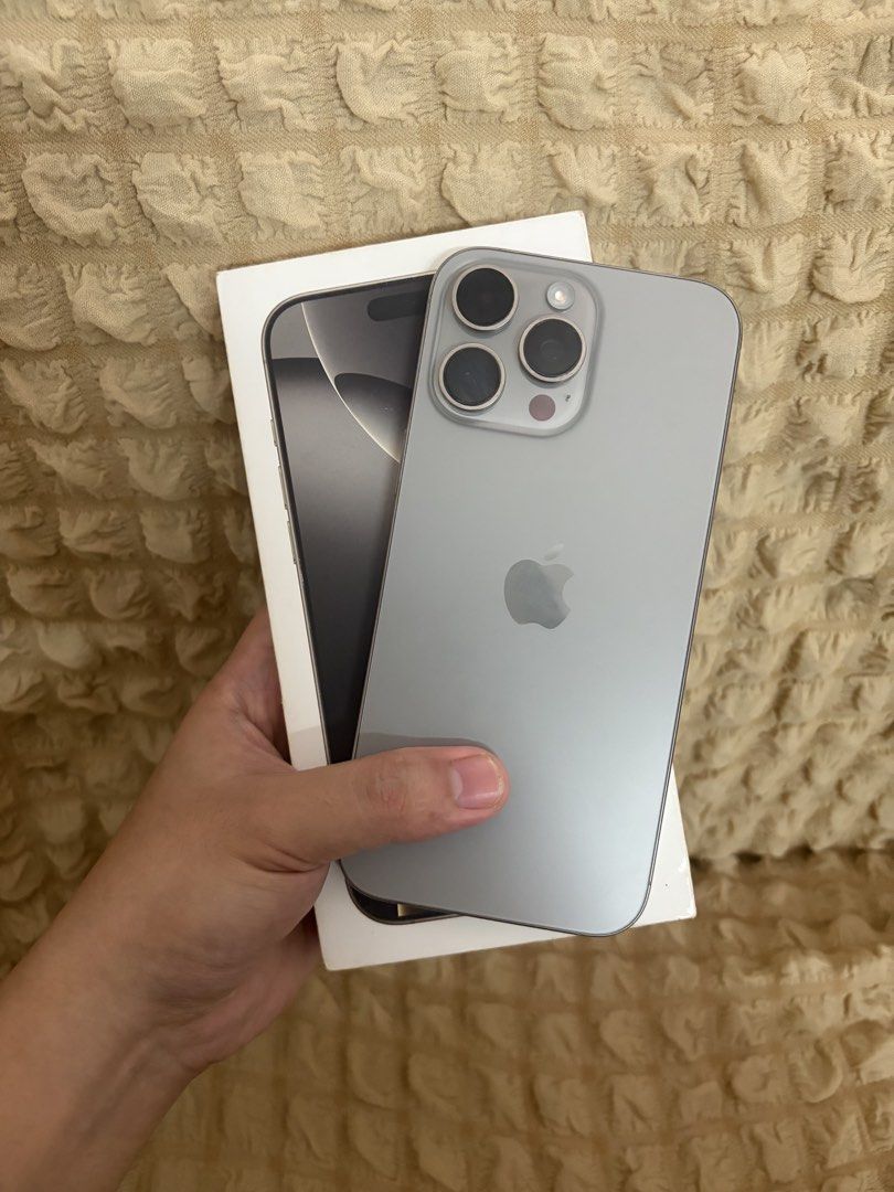 iPhone 16 Pro Max (Category: iPhone 16 Series) located in Trece Martires City. Submitted by koy.44 (Listing ID 1461697556, Image 2). Description: iPhone 16 Pro Max 256GB 💰 ₱45,000 🔄 FOR SALE / SWAP ✨ UNIT DETAILS • 256GB Storage • 89% Battery Health • 530 Battery Cycle Count • Local Variant • NTC Approved • Face ID Working • True Tone Working • Smart SIM Compatible • No Issues • No Dents • No Scratches 📦 INCLUSIONS • Original Box • Charging Ca