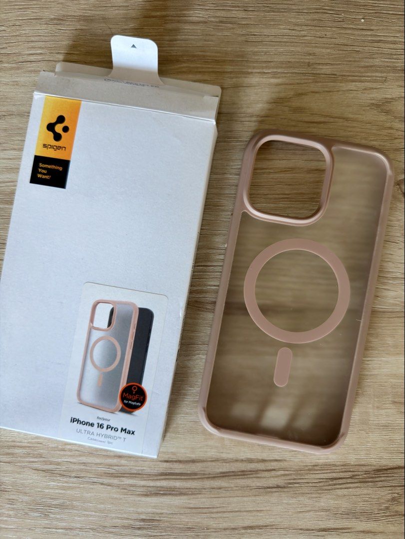 iPhone 16 Pro Max Spigen Rose Case (Category: Cases & Sleeves) located in Quezon City. Submitted by rvdfgmn (Listing ID 1461682988, Image 1). Description: Hi! Selling my Spigen case for 16 Pro Max in rose color. Well used but still protective. Has some discoloration around the edges but still good to use. Can do lalamove or grab within Metro Manila. Buyer shoulders the SF. Or meetups around SM North or BGC on weekdays. .
