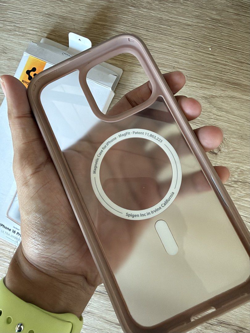 iPhone 16 Pro Max Spigen Rose Case (Category: Cases & Sleeves) located in Quezon City. Submitted by rvdfgmn (Listing ID 1461682988, Image 3). Description: Hi! Selling my Spigen case for 16 Pro Max in rose color. Well used but still protective. Has some discoloration around the edges but still good to use. Can do lalamove or grab within Metro Manila. Buyer shoulders the SF. Or meetups around SM North or BGC on weekdays. .