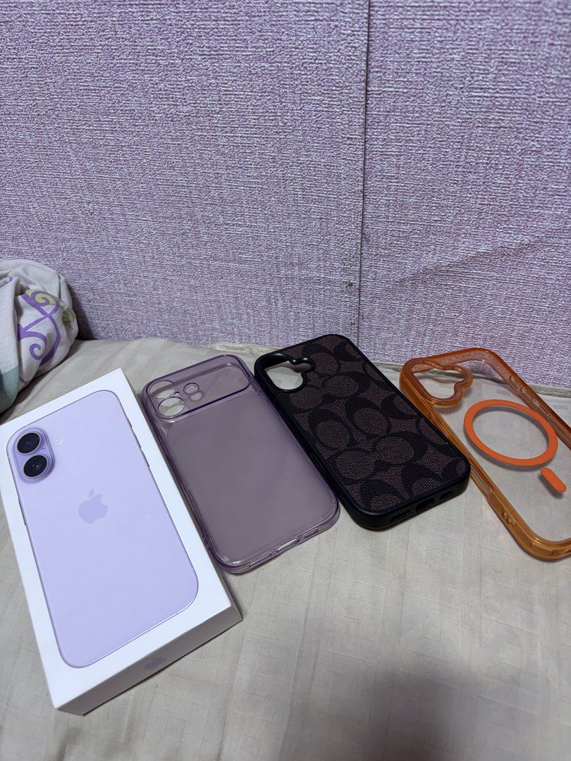 IPHONE 17 (Category: iPhone 17 Series) located in Manila. Submitted by saruhhhj (Listing ID 1461631872, Image 2). Description: IPHONE 17 BASE 🌸Bought from I STUDIO PLUS 🌸256gb 🌸Lavender 🌸BH 91- 373cc 🌸still under Warranty til Dec 2026 🌸dents( bcos of hard case) 🌸inclusions: receipt, paper bag from i studio plus, orig box same imei, 3 cases, ugreen connector.