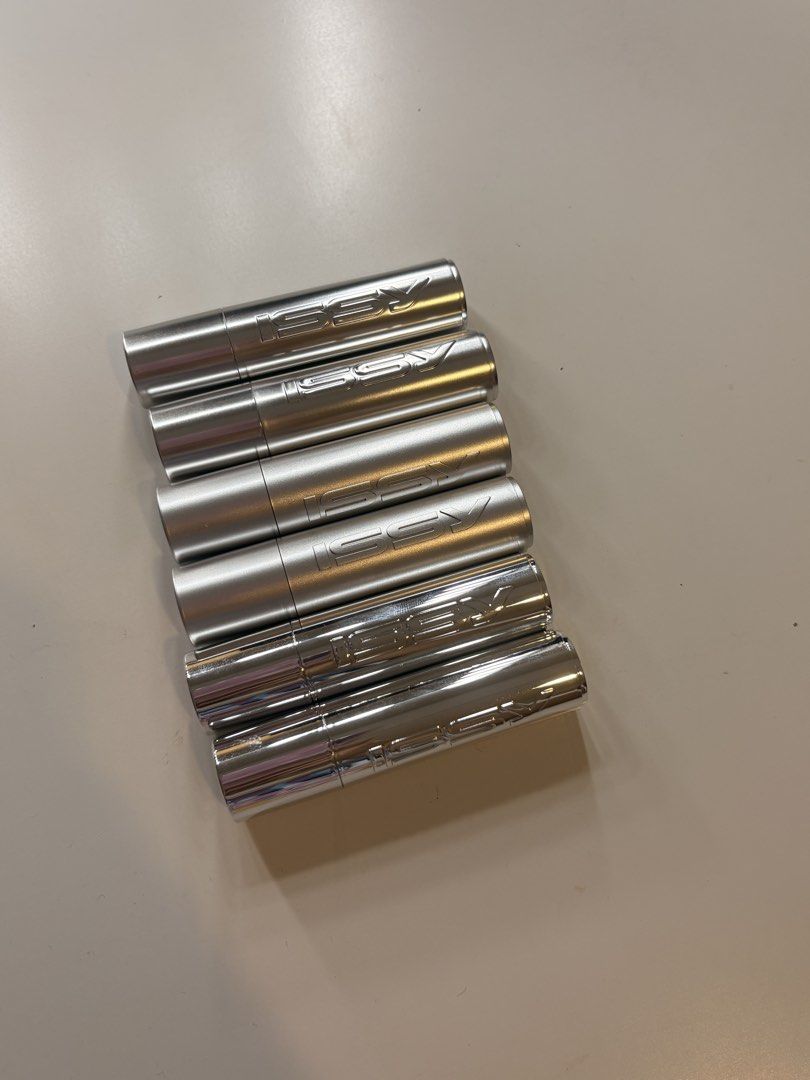 Issy Lipstick Bullets (Category: Makeup) located in Mandaluyong City. Submitted by boopiefinds (Listing ID 1461743498, Image 1). Description: For all 6 Never used swatched only some.