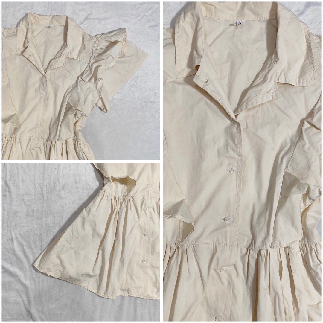 IVORY BUTTON DOWN COLLARED BABY DOLL TOP (Category: Blouses) located in Davao. Submitted by withloveshai_ (Listing ID 1461714004, Image 2). Description: .