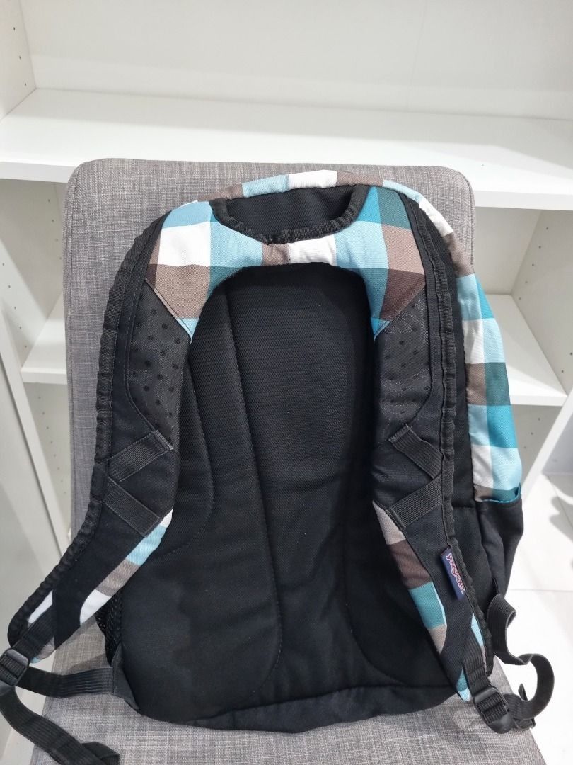 Jansport Backpack Plaid Blue Brown White (Category: Backpacks) located in Calamba. Submitted by declutterrrrph (Listing ID 1461653840, Image 3). Description: Condition: 9/10 Color Rate: 9.5/10 More durable than Jansport plains Has lots of pockets Meetup Calamba Area or ship thru LBC/J&T 09153754810.