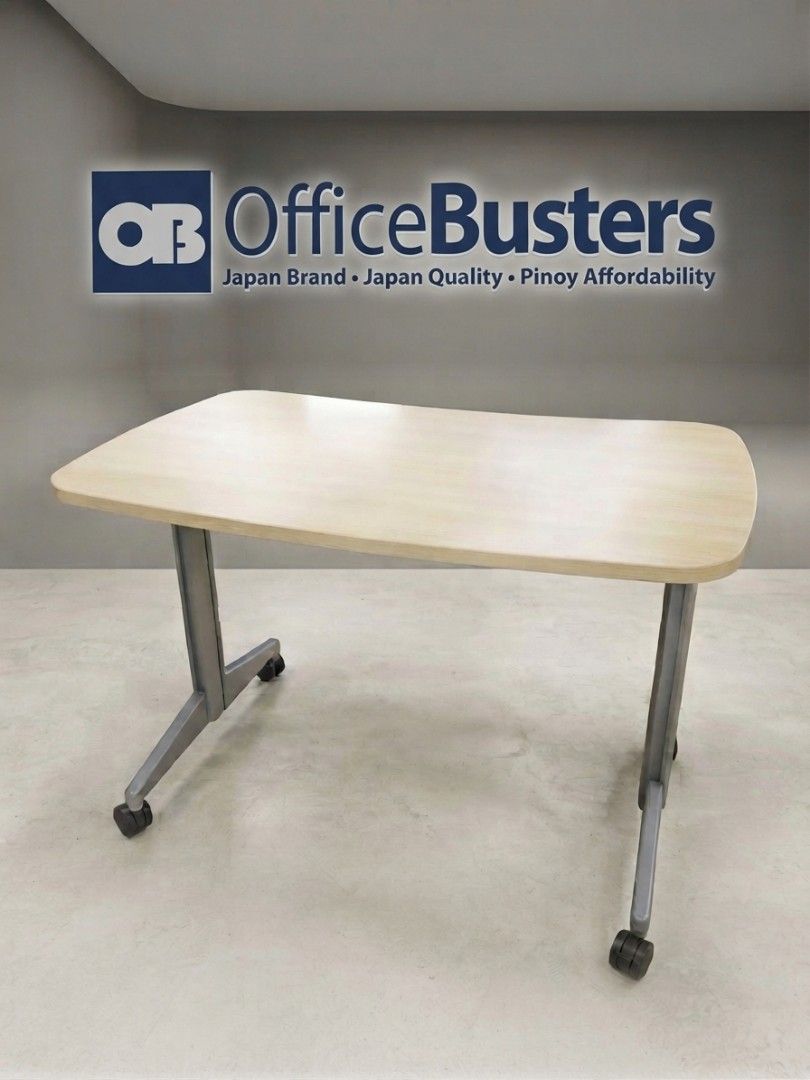JAPAN FLAT DESK (Category: Office Furniture & Fixtures) located in Valenzuela. Submitted by jesspesongco (Listing ID 1461660253, Image 1). Description: JAPAN FLAT DESK BRAND: OKAMURA SIZE: L110cm W66cm H74cm PRICE: 6,000 ✔️East to move & maintain - Equipped with smooth casters for mobility and convenience. ✔️Versatile Design – Perfect for offices, home workspaces, or study areas. ✔️Durable & reliable - Built with quality materials for long -lasti