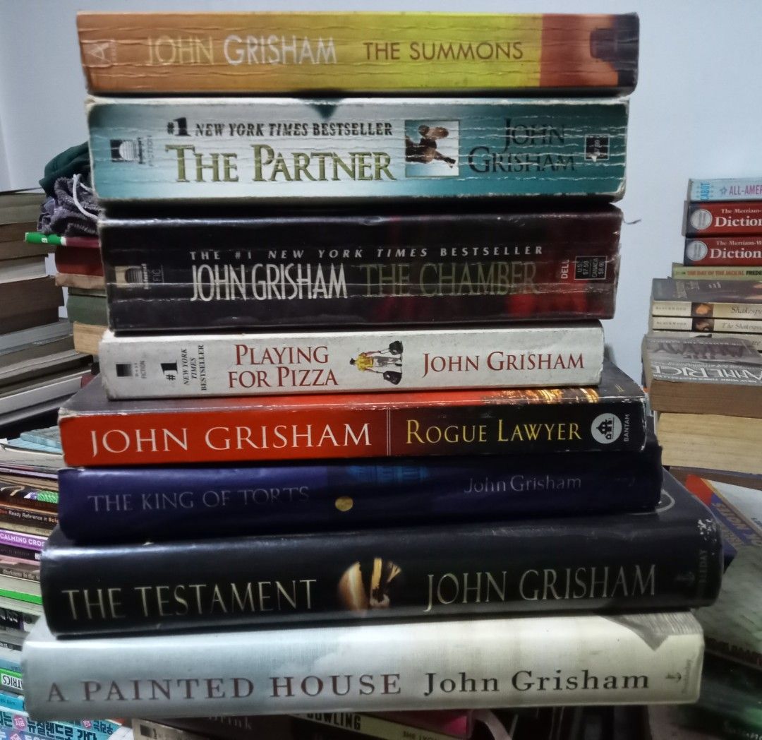 JOHN GRISHAM PRELOVED BUNDLE BOOKS (Category: Storybooks) located in Quezon City. Submitted by viaramirez (Listing ID 1461679519, Image 3). Description: FOR TAKE ALL ONLY 8 PRELOVEDBOOKS FOR 600.00 good readable condition, complete pages, shipping or pickup, SF charged to buyer, Commonwealth QC .