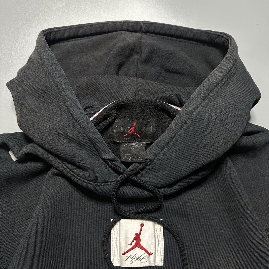 Jordan Flight Essentials Black Hoodie Jacket (Category: Coats, Jackets and Outerwear) located in Baguio. Submitted by subaitems (Listing ID 1461627500, Image 3). Description: - Black Jordan hoodie - Features Flight Essentials logo on chest - Standard fit - Front pouch pocket - Drawstring hood - Made in Indonesia.