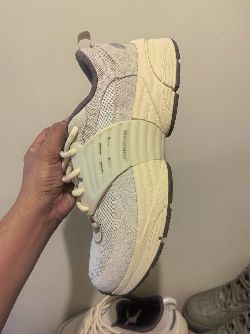 Jordan Trunner (Category: Casual Shoes) located in Quezon City. Submitted by krtvncnt.kdc (Listing ID 1461581918, Image 2). Description: - Authentic Jordan sneakers - Stylish off-white and cream colorway - Unique design with a supportive midfoot strap - Ideal for everyday casual wear -Issue is no box only purchased last May 2026..