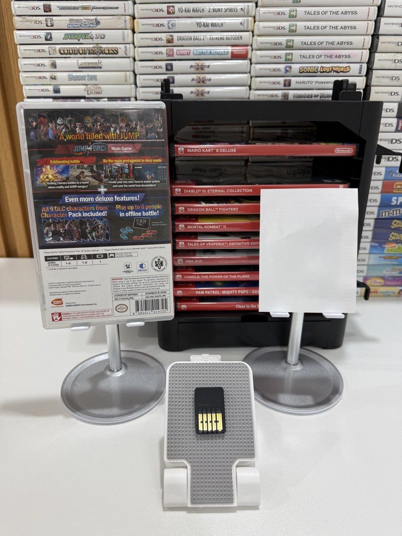 Jump Force [Deluxe Edition] Nintendo Switch game (Category: In-Game Products) located in Baliuag. Submitted by mostlyaboutnintendo (Listing ID 1461759809, Image 2). Description: 📢 COMPLETE IN CASE AND MANUAL ✔️ Authentic ✔️ Mabilis ma-read mismong cartridge ✔️ Guaranteed tested and working ✔️ Will always send tested pics before ship out ✔️ Clean Pins ✔️ JPN Version — Playable in English Jump Force [Deluxe Edition] brings together characters from