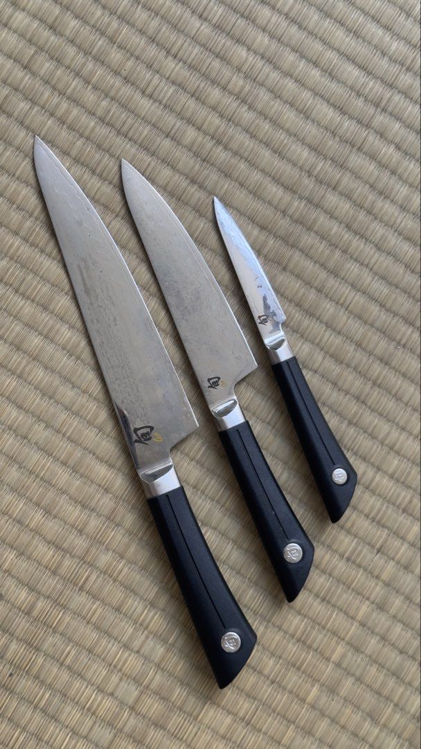 KAI Shun 3-pc Knife Set (Category: Knives & Chopping Boards) located in Davao. Submitted by furendorithrifter (Listing ID 1461735178, Image 1). Description: .