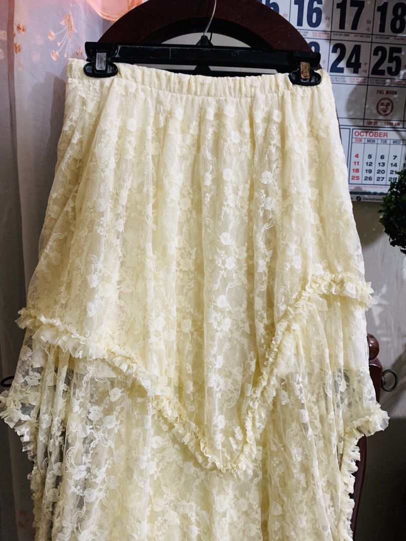Lacey Coquette Maxi (Category: Skirts) located in Kabankalan. Submitted by leans_closet (Listing ID 1461722125, Image 2). Description: Lacey Coquette Maxi - soft lace - no issues - s-l.