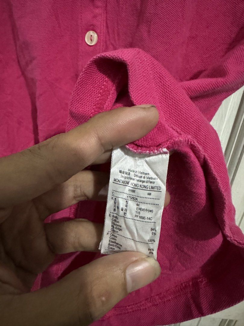 Lacoste (Category: Activewear) located in Manila. Submitted by jastthrift (Listing ID 1461692726, Image 3). Description: Lacoste button down Size S Good condition No issue 10/10 color rate Authentic.