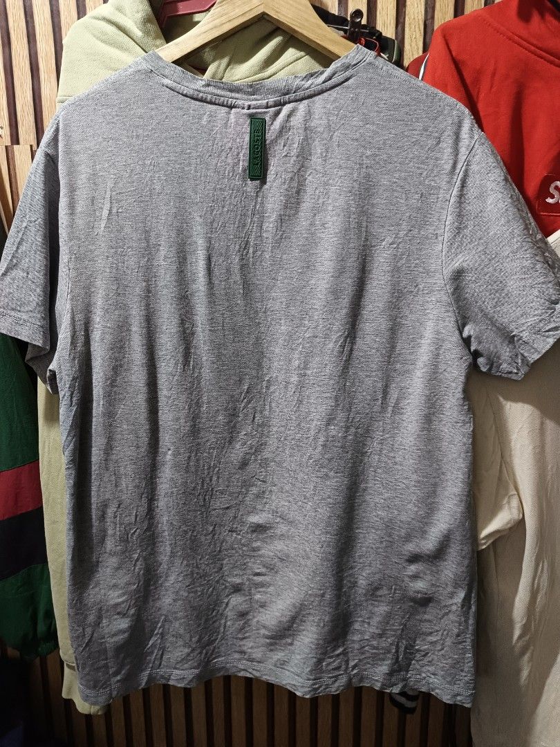 Lacoste classic fit cotton shirt (Category: Tshirts & Polo Shirts ) located in Cebu City. Submitted by negotiableprice22 (Listing ID 1461613623, Image 3). Description: Lacoste classic fit cotton shirt size M / size 4 grey / neutral color have logo in front and back spell out Lacoste Dimes Width 21 inch Length 27.5 inch item need wash maganda to sa casual meet up nyo available price negotiable.