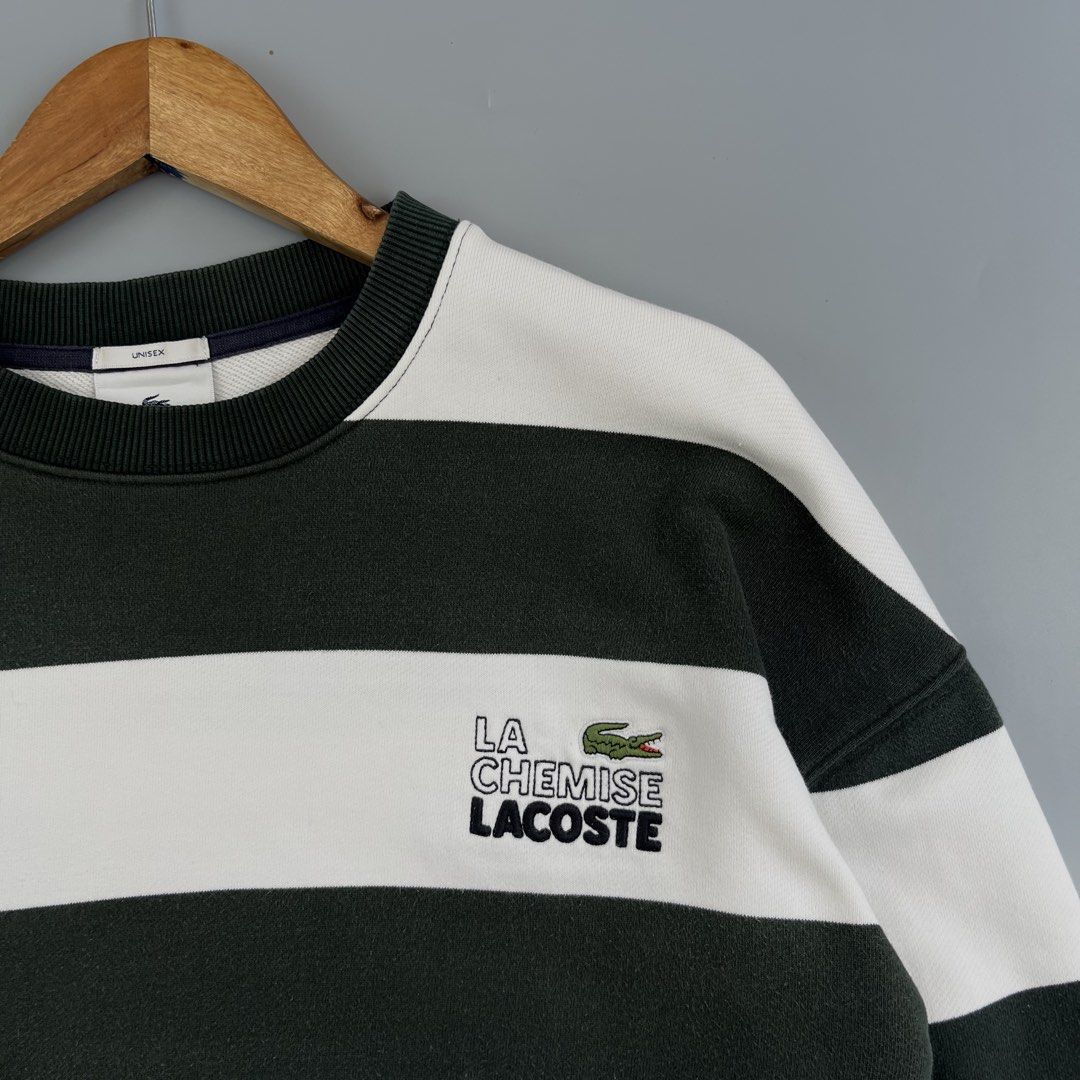 Lacoste Live Crewneck (Category: Activewear) located in Los Banos. Submitted by 4030.archives. (Listing ID 1461758252, Image 2). Description: Lacoste Live Crewneck 2500 Pesos Medium Length : 26.5 inches Width : 24 inches Excellent Condition Minor dirt (washable).