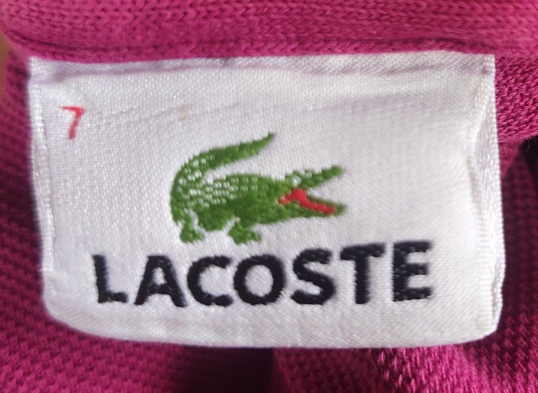 Lacoste Size 7 (Category: Tshirts & Polo Shirts ) located in Manila. Submitted by iceman_17 (Listing ID 1461628284, Image 3). Description: Lacoste Pink Magenta Plain Size 7.