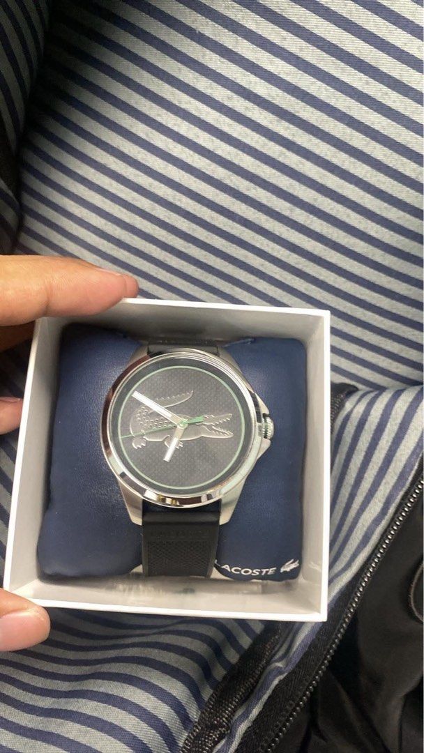 LACOSTE WATCH (Category: Luxury Watches) located in Manila. Submitted by cryptoknig57639 (Listing ID 1461638020, Image 1). Description: SRP 9735/155 USD WITH BOX - RECEIPT of 155 USD bought in US 5000PHP ONLY NEGO.