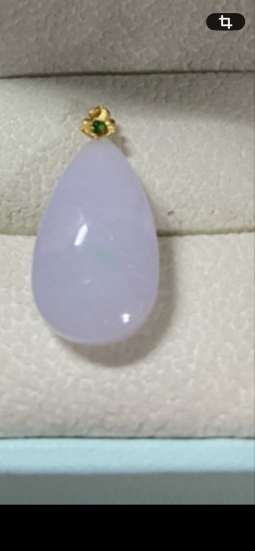 Lavender jadeite pendant (Category: Necklaces) located in Caloocan City. Submitted by susanramos (Listing ID 1461712919, Image 1). Description: 18K Gold Lavender Jadeite Pendant. Smooth teardrop cut, vibrant color, and exquisite gold bail detail. Necklace is free but it is not gold.