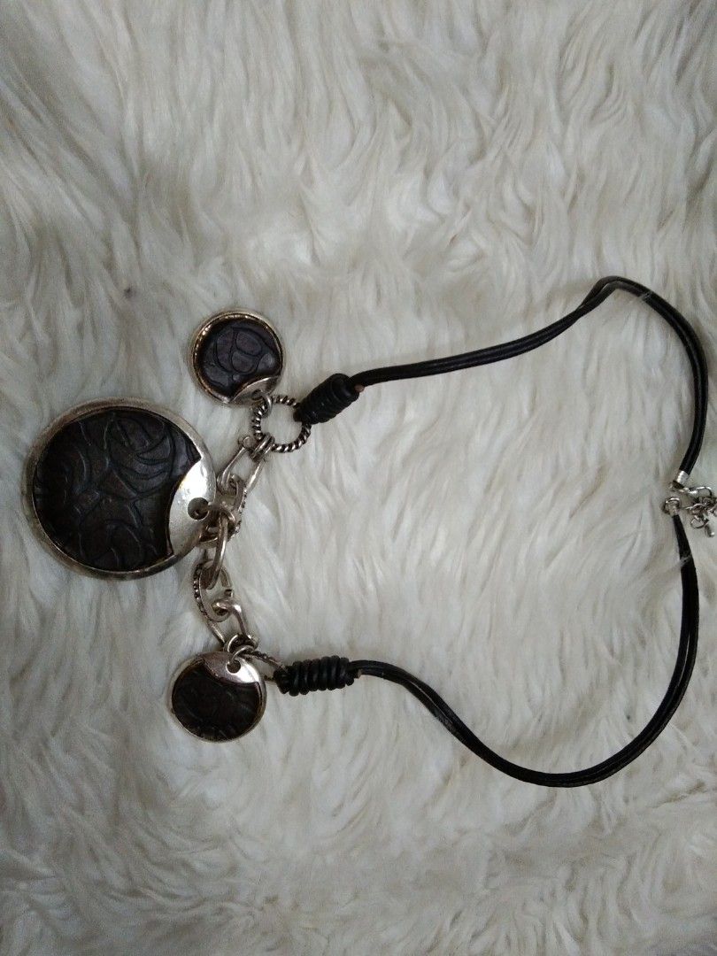 Leather accented necklace (Category: Necklaces) located in Quezon City. Submitted by eidorableshop (Listing ID 1461569477, Image 1). Description: .