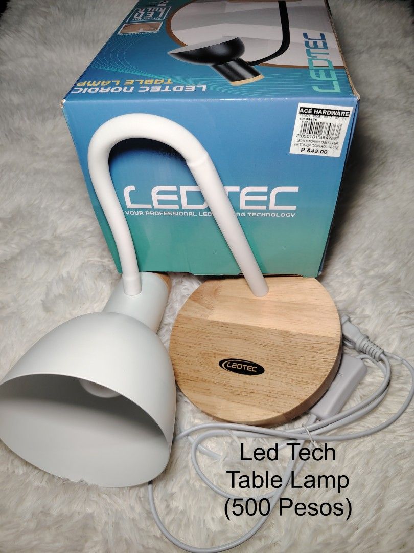 Ledtec Table Lamp (Category: Lighting) located in Manila. Submitted by jhaymar_hernandez (Listing ID 1461608346, Image 2). Description: Ledtec Table Lamp 500 Pesos nalang! Location Cogeo Gate 2 Antipolo City.
