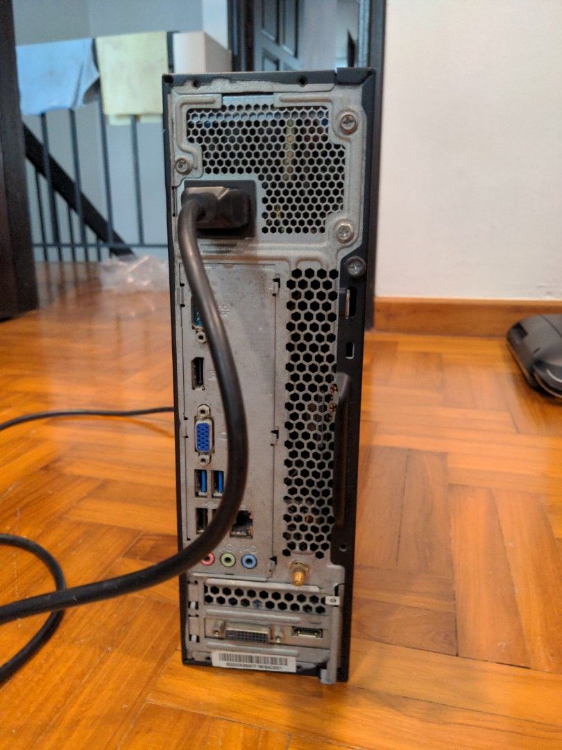 Lenovo Desktop PC - Intel i5-6600K, 8GB RAM (Category: Desktops) located in Singapore. Submitted by isaaaca_crsll (Listing ID 1461664395, Image 2). Description: Lenovo Thinkcenter S510 CPU: Intel Core i5-6600K @ 3.50 GHz RAM:8GB RAM 2133MHz GPU: GT 1030 2GB Wifi tested to be working as well. NOTE: does not have working hard disk, not usable unless hard disk is installed. Do not buy if you do not know how to do so. Reason for selling. Bought and f