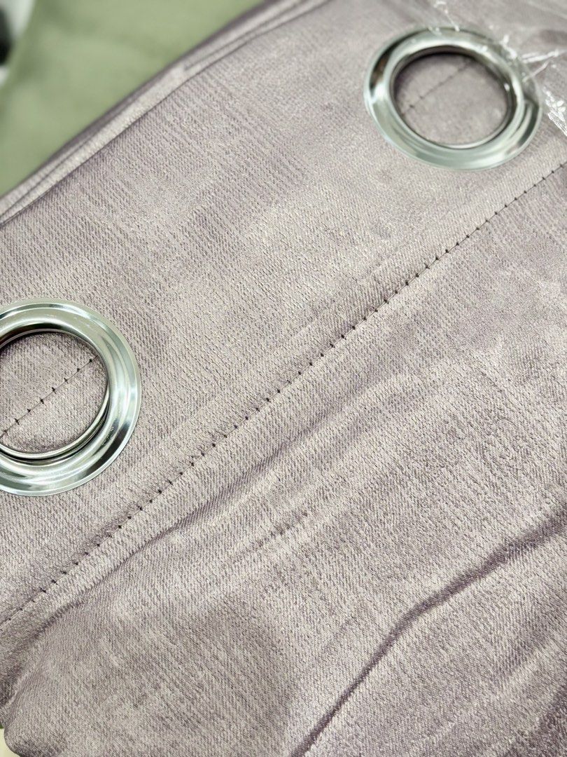 Light Purple Curtains (Category: Curtains & Blinds) located in Manila. Submitted by shnnnazana (Listing ID 1461581771, Image 1). Description: 10 rings 6ft 80-90% blackout 2 pcs available -300 each Get both 600 nego Loc: pasig.