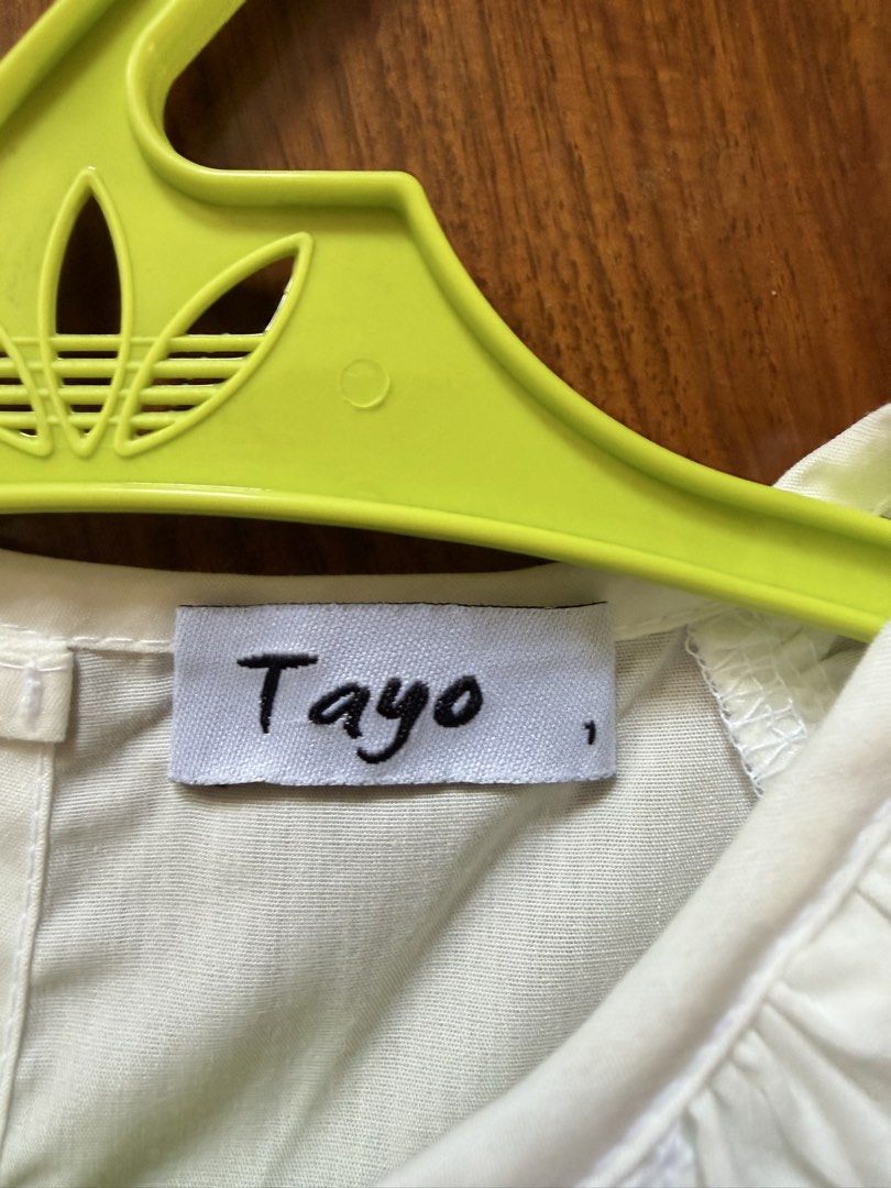 Like new tayo studio size 1 (Category: Blouses) located in Quezon City. Submitted by closet.cha (Listing ID 1461596743, Image 3). Description: Worn only 1x No flaws Fits xs-s Has a loose style Cotton fabric No return no exchange No haggle and low baller offers. No other photos or when worn for flat lays. No Meet-Ups No Cash on Delivery No Pera Padala at the moment. 🖊Please pay on time. No to joy reservers.🖊 *If no when worn photo is posted, mea