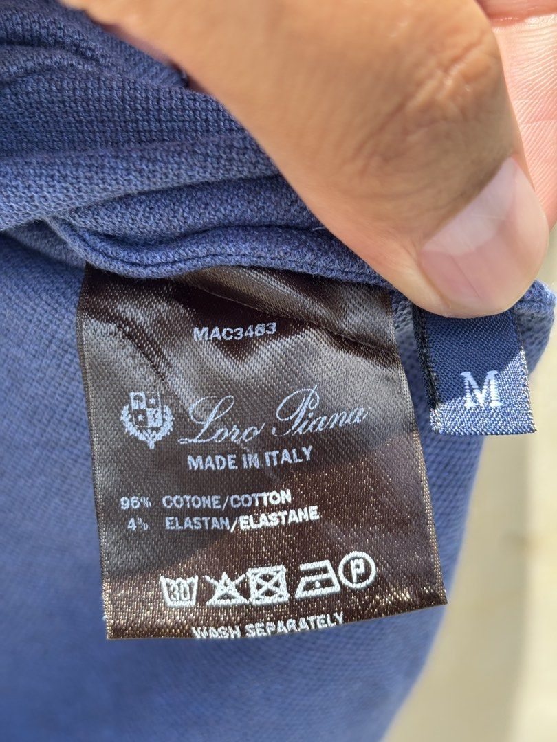 Loro Piana (Category: Luxury Apparel) located in Dasmarinas. Submitted by arthrthriftcop. (Listing ID 1461579894, Image 3). Description: Loro Piana Authentic size:M Minor issue check photo for ref Actual measure by in, W21 in, pit to pit L26 in, Feel free to inquire quick replies.