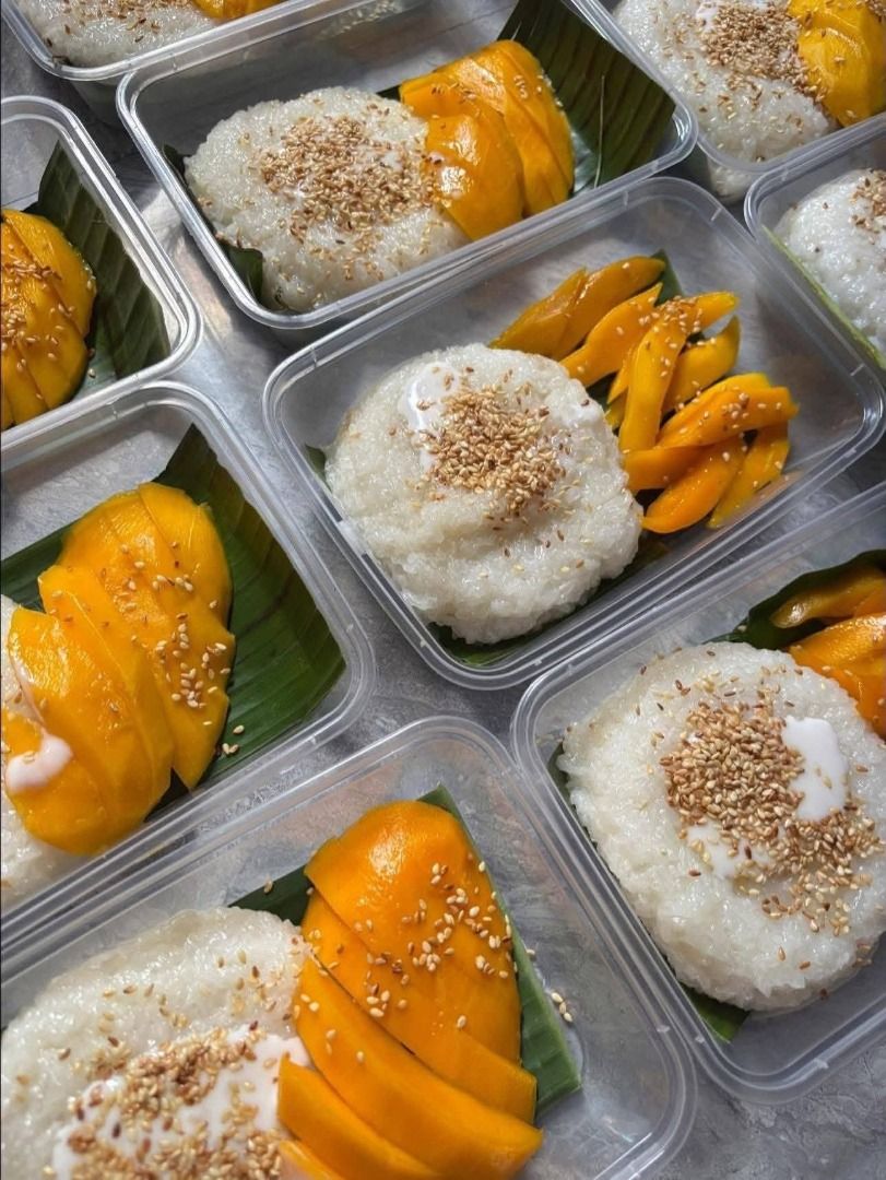 MANGO STICKY RICE and MANGO KANI SALAD (Category: Fresh Produce) located in Caloocan City. Submitted by pachie_cath (Listing ID 1461675166, Image 2). Description: Thai Mango sticky rice with coconut sauce- 130 Mango Kani Salad with white sesame sauce -130 try it now! .
