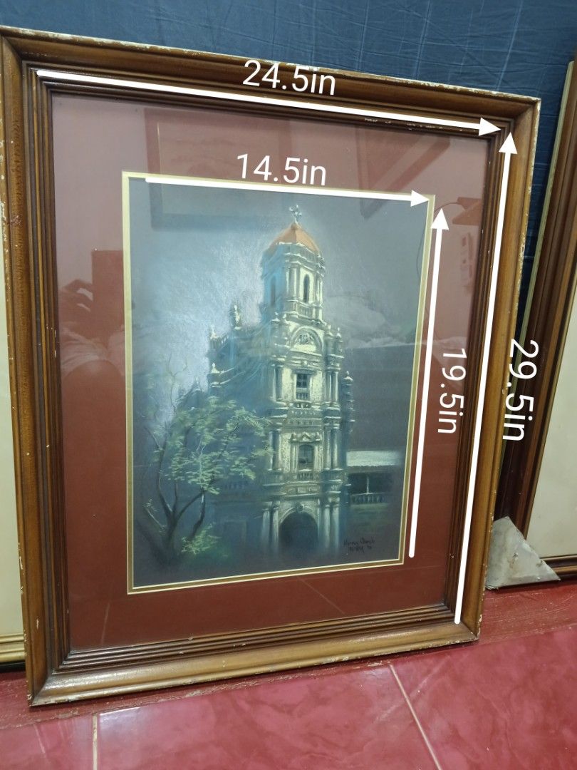 Mario Panis Artwork (Category: Everything Else Others) located in Manila. Submitted by gieboy65 (Listing ID 1461797270, Image 2). Description: Morong Church 1994 Signed by the Artist Framed with Glass see Photos for References location Brgy Rizal Makati/Taguig MOP Gcash or Cash upon pick up.