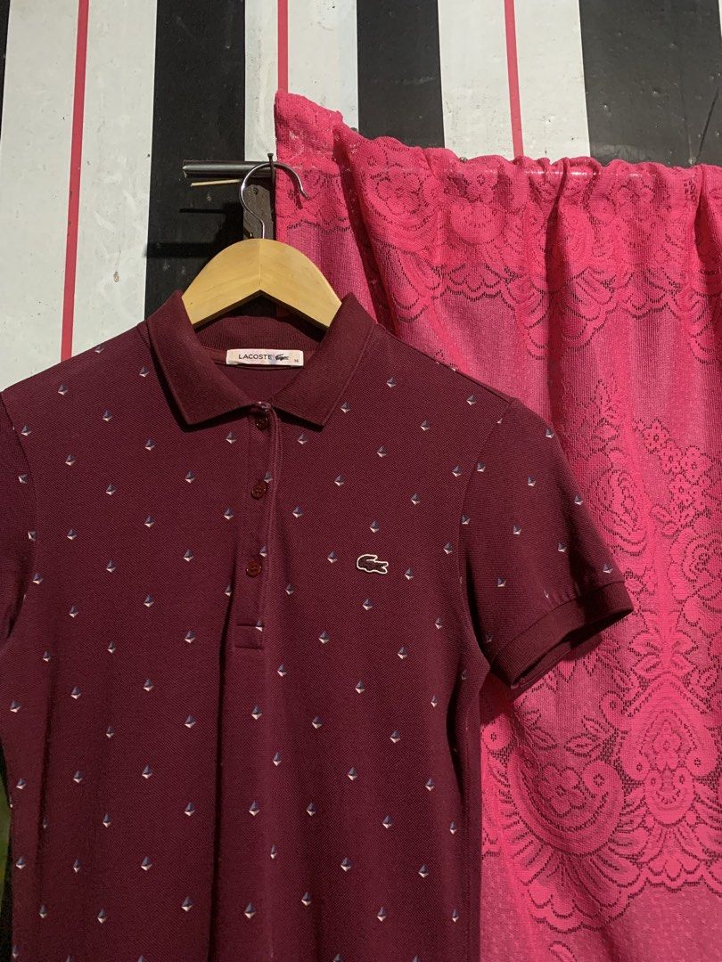 Maroon Lacoste Dress (Category: Dresses) located in Iligan City. Submitted by kierrehv (Listing ID 1461680874, Image 3). Description: Maroon Lacoste Dress 9.8/10 cr Size 36 on tag 16x34.5 No issues.