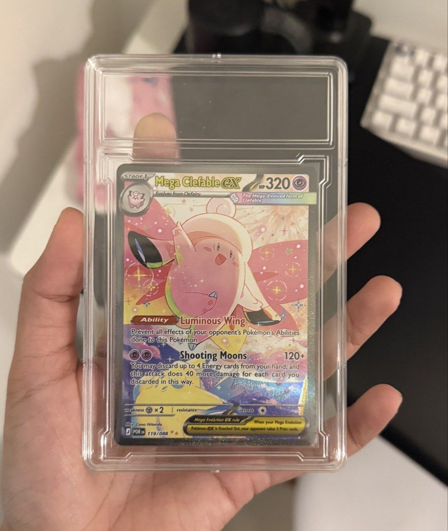 Mega Clefable EX (Category: Trading Cards Accessories) located in Ipoh. Submitted by stellaria7 (Listing ID 1461587586, Image 1). Description: Not my chase card and want to find a new owner yang minat clefable. Kindly pm for more photo.