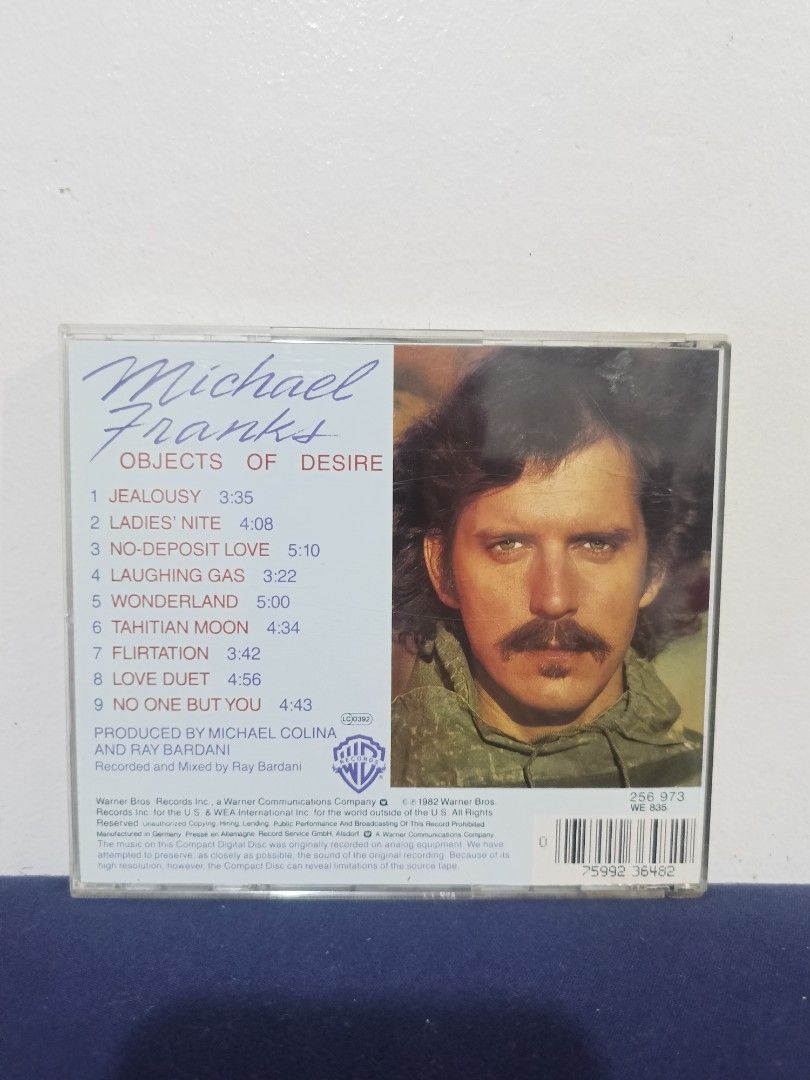 Michael Franks - Object of desire (Category: CDs & DVDs) located in Cavite. Submitted by bodega_ni_kiks11 (Listing ID 1461603131, Image 2). Description: Michael Franks - Object of desire NM ₱500 US Pressing.