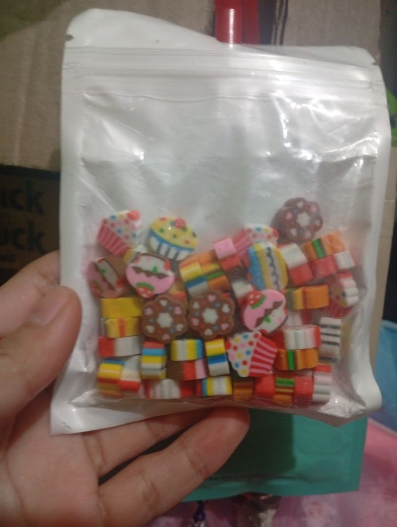 Mini Dessert Eraser (Category: Other Stationery & Craft) located in Taguig. Submitted by mgaabubotniligaya (Listing ID 1461679580, Image 1). Description: ✨ Brandnew and sealed ✨ Mine at your own risk ✨ No return and no refund 📍Location: Wawa / Sta. Ana, Taguig 🛵Lalamove and Pick Up Only 💸Payment First thru GCash / PayMaya and other Banks.