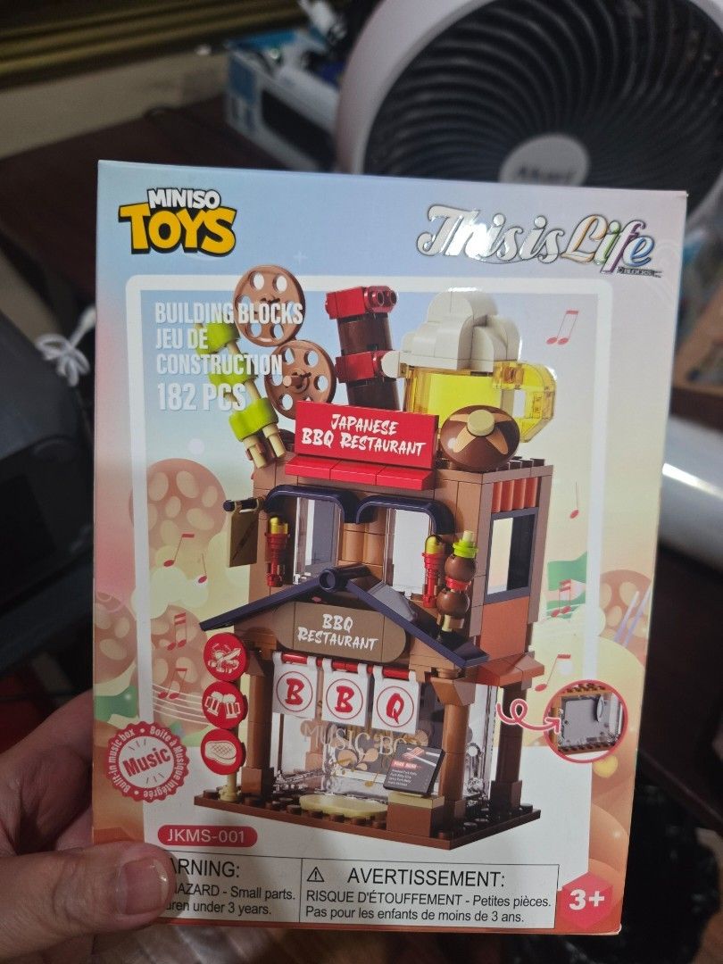 miniso this is life blocks (Category: Lego & Building Sets) located in Quezon City. Submitted by mello_letgoes (Listing ID 1461719824, Image 3). Description: MINISO This Is Life Building Blocks – SEALED | ₱450 Each ₱450 EACH MINISO Toys “This Is Life” Building Blocks collection. AVAILABLE DESIGNS: • 2x Japanese BBQ Restaurant – JKMS-001 – 182 pcs • Fresh Cream / Ice Cream Shop – JKMS-003 – 174 pcs • Milk Tea Shop – JKMS-005 – 165 pcs • Brand new 