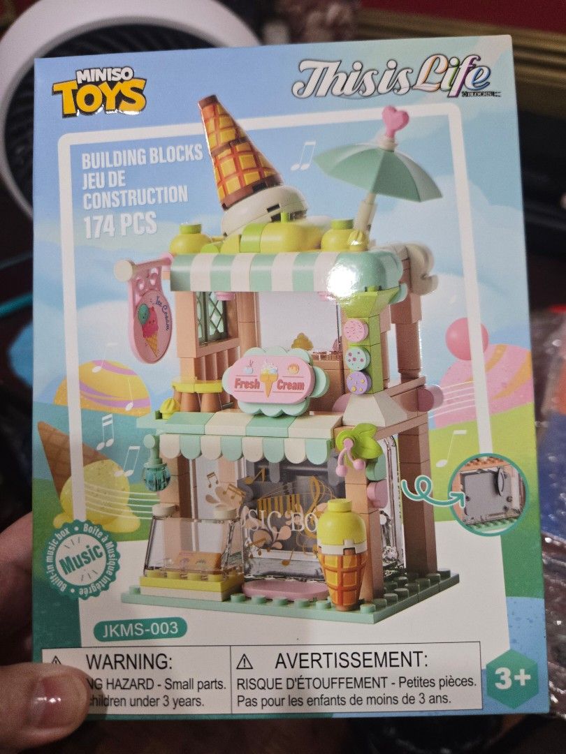 miniso this is life blocks (Category: Lego & Building Sets) located in Quezon City. Submitted by mello_letgoes (Listing ID 1461719824, Image 2). Description: MINISO This Is Life Building Blocks – SEALED | ₱450 Each ₱450 EACH MINISO Toys “This Is Life” Building Blocks collection. AVAILABLE DESIGNS: • 2x Japanese BBQ Restaurant – JKMS-001 – 182 pcs • Fresh Cream / Ice Cream Shop – JKMS-003 – 174 pcs • Milk Tea Shop – JKMS-005 – 165 pcs • Brand new 