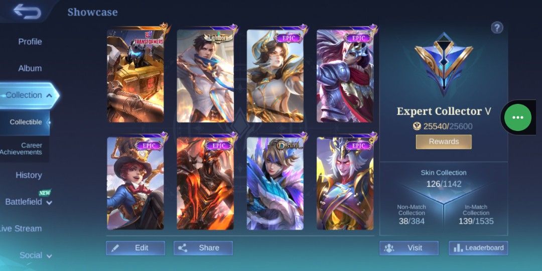 Mlbb account (Category: Game Gift Cards & Accounts) located in Manila. Submitted by trueriver_c62974 (Listing ID 1461583057, Image 2). Description: > FS MLBB Account 2.4k matches > Expert Collector V / 65 Stars Mythic Glory Highest > Moonton binded - clean >Good winrate >First owner >PAYMENT FIRSTTTT!!!!!!!!!! > Gcash or maya payment only !!!.