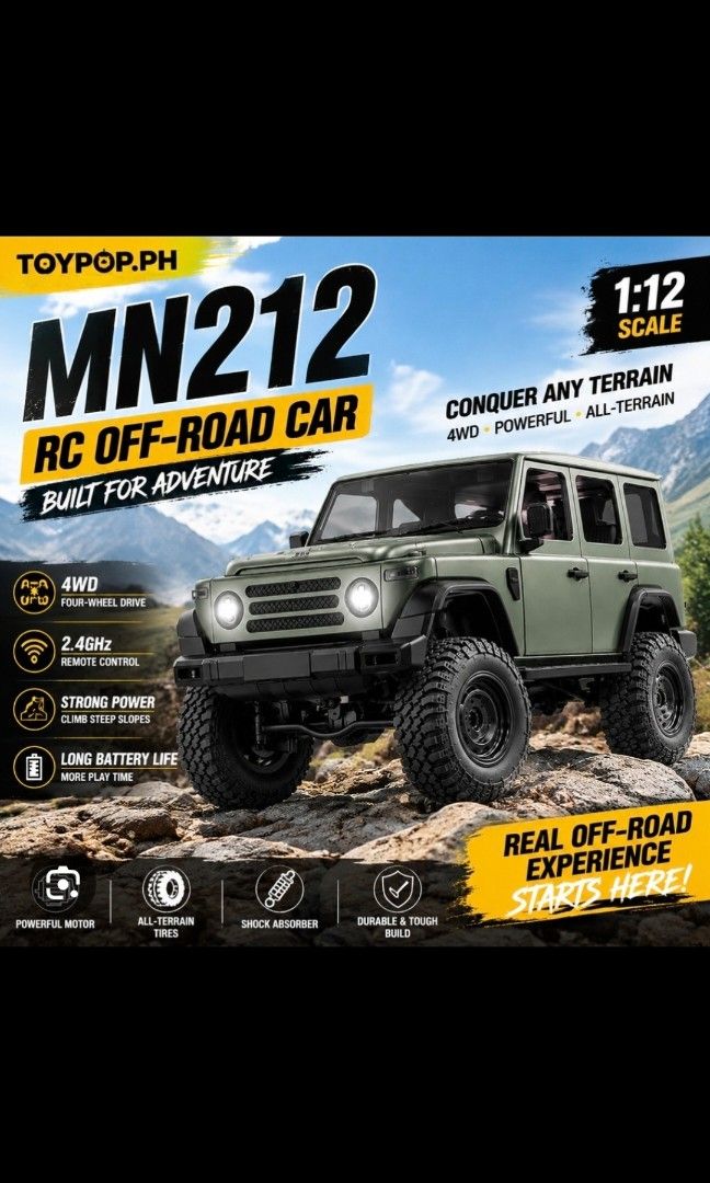 mn rc mn212 mn model (Category: Remote Control Toys) located in Singapore. Submitted by ctc8988 (Listing ID 1461663276, Image 10). Description: bn latest 2026 model mn212. top up $10 for extra battery. 1/12. 4x4 . black colour. collection at amk. https://youtube.com/shorts/kwrYwH-SVGU?is=KqNlN4jbhK0Rrchs.