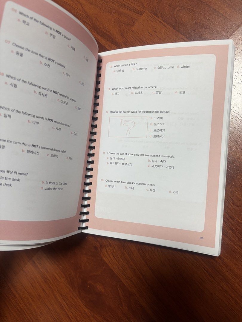 My First 500 Korean Words Learning Book (Category: Children's Books) located in Pasig City. Submitted by adiuhsa (Listing ID 1461599574, Image 2). Description: NEVER USED - bought for 500 - Learn 500 essential Korean words. - Ideal for beginners. - Covers reading, writing, listening, and testing. - Includes vocabulary, related words, and practice exercises. - Spiral-bound for easy page turning..
