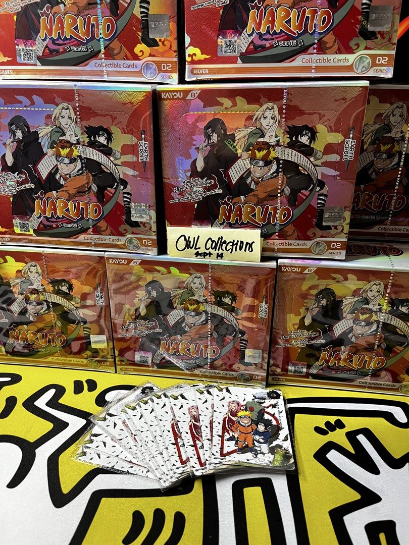 Naruto Kayou - Earth Scroll 2 [SEA Version] Box (Category: Vintage Collectibles) located in Manila. Submitted by owl_black (Listing ID 1461666308, Image 1). Description: 🦉 Kayou Naruto Earth Scroll 2 (SEA) ₱1,200 — 1 Box • No Promo Card ₱2,300 — 2 Boxes • FREE 1 Promo Card 📍 Taft Ave., Manila 🤝 Meet-up / Pick-up Available 📦 MOD: LBC / J&T / Lalamove • Buyer’s expense 💸 MOP: GCash / Bank Transfer Comment or PM if interested!.