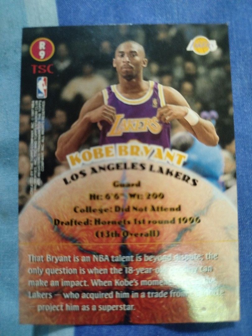 NBA Kobe Bryant Rookie Card RC (Category: Raw Singles) located in Manila. Submitted by lbj.lbj (Listing ID 1461569145, Image 3). Description: Price is firm. No more last price..