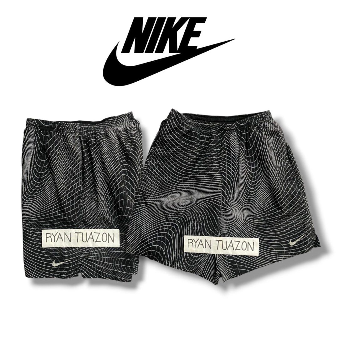 Nike 7” Distance Printed Running Shorts (Category: Shorts) located in Lubao. Submitted by thriftlangph (Listing ID 1461765308, Image 1). Description: 🏷️P499 Nike 7” Distance Printed Running Shorts 26 to 32W x 17L 12 leg opening 9/10 color rate Good condition Honest issue faded na yung reflector sa swoosh logo.