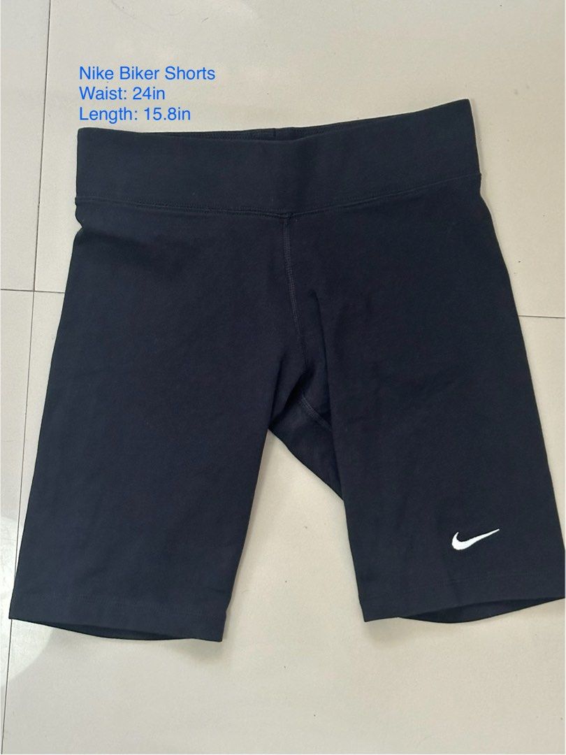 Nike Black Biker Shorts S (Category: Activewear) located in Bacoor. Submitted by de_clutters (Listing ID 1461572565, Image 1). Description: - Brand: Nike - Color: Black - Style: Biker Shorts - Waist: 24 inches - Length: 15.8 inches - Material: Comfortable and stretchy RFS: doesn’t fit me .