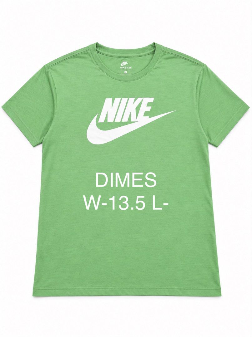 Nike Tee Green Men's Athletic Cut Size M (Category: Activewear) located in Makati City. Submitted by dymon_08 (Listing ID 1461766709, Image 1). Description: - Green Nike athletic tee - Size: Medium - Material: 100% Cotton - Origin: Made in China - Condition: Good, with a slight mark on the left shoulder (circled in photo).