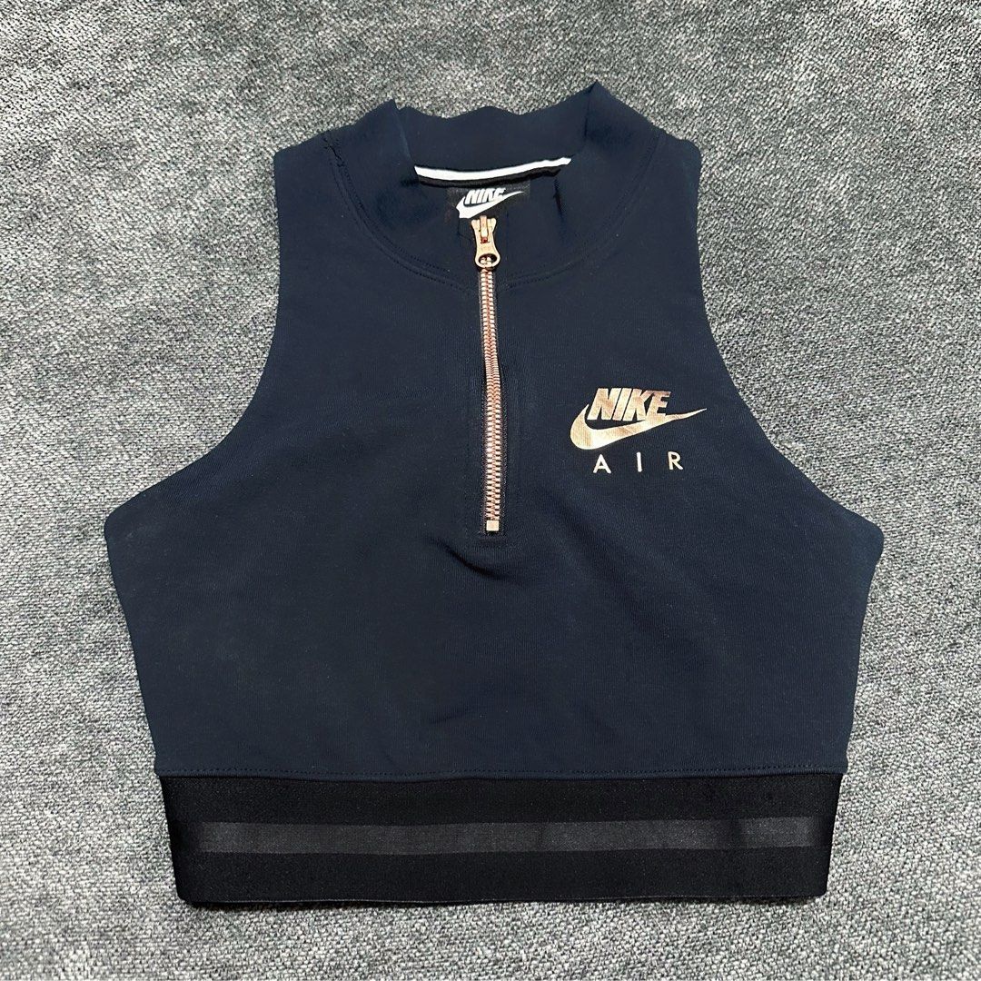 Nike Zipped Croptop (Category: Others Tops) located in Taguig. Submitted by intransitforyou (Listing ID 1461738105, Image 1). Description: S on tag Rosegold zipper & prints.