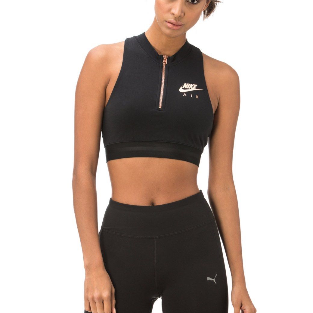 Nike Zipped Croptop (Category: Others Tops) located in Taguig. Submitted by intransitforyou (Listing ID 1461738105, Image 2). Description: S on tag Rosegold zipper & prints.