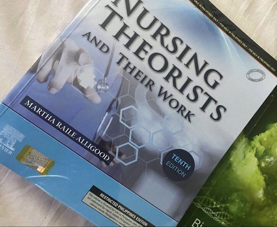 Nursing Theorists Books (Category: Textbooks) located in Quezon City. Submitted by reeeeeeseeee (Listing ID 1461710032, Image 1). Description: Nursing Theorists and Their Work by Martha Raile Alligood (10th Edition, Philippine Edition) - no writings or highlights - super new naka balot pa po! rfs: nakatambak & sayang mop: cash, gcash, bpi (bank transfer) mod: can meet up sa school during our sched na same or lalamove etc. please pm me for infos!!