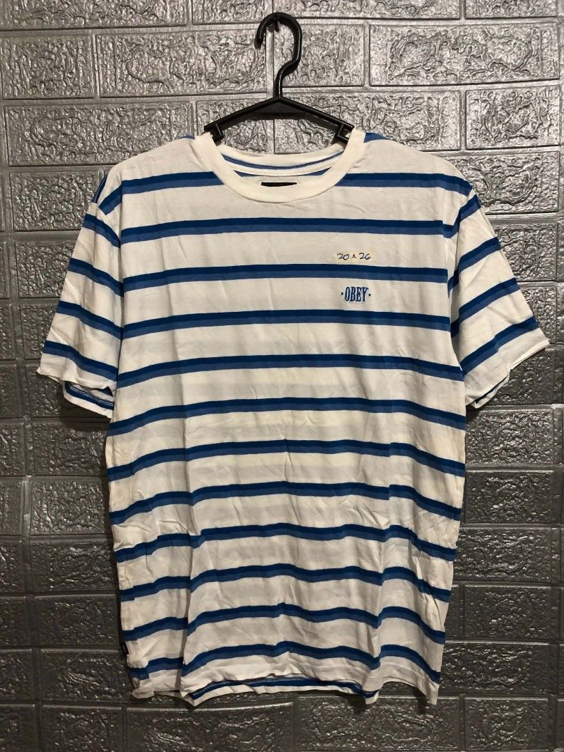 OBEY Striped Shirt (Category: Tshirts & Polo Shirts ) located in Manila. Submitted by wildshark-33d3 (Listing ID 1461774134, Image 1). Description: Authentic Excellent condition No issue.
